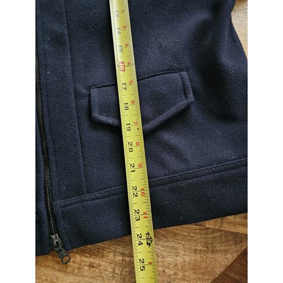 BANANA REPUBLIC Melton Volume-Sleeve Jacket Women's Size Large Navy - Picture 6 of 7